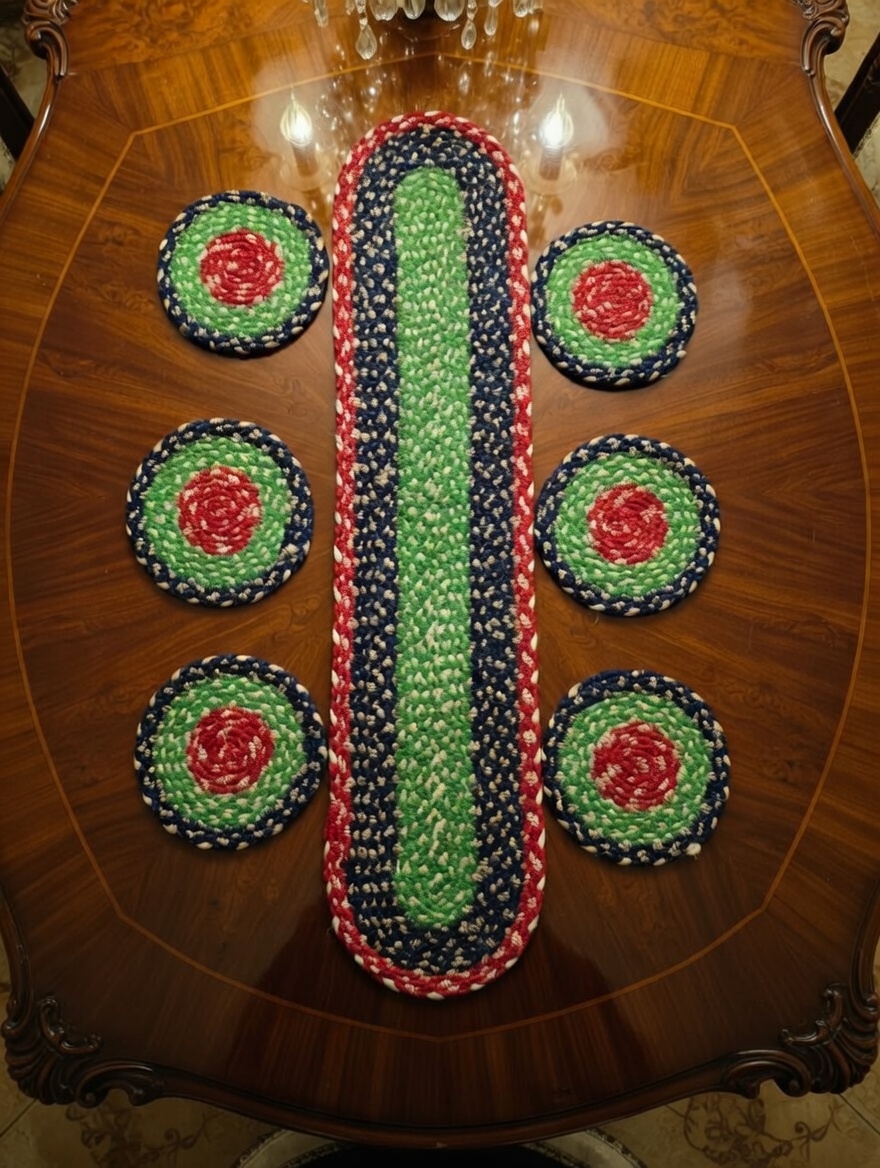6 pieces placemat with runner