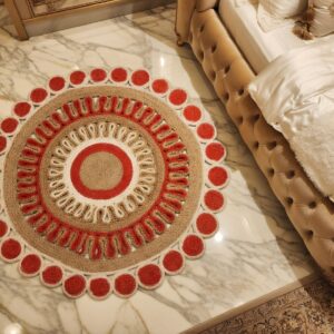 Handmade Jute Floormat . Size 24"