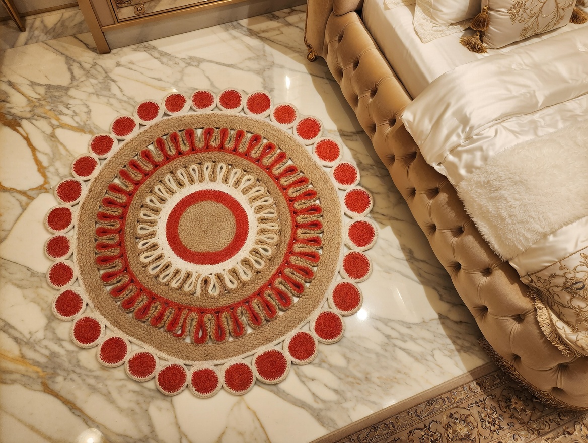 Handmade Jute Floormat . Size 24"