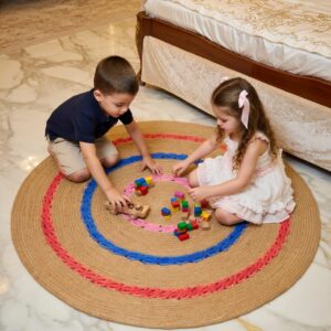 Handmade Jute Floormat . Size 24"