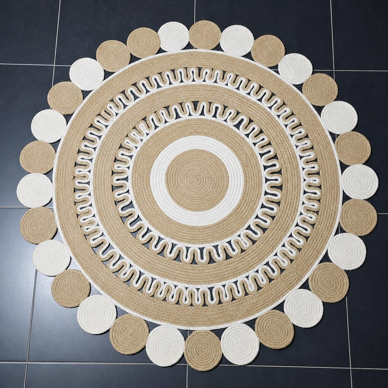 Homemade Jute Floormat Size 30"